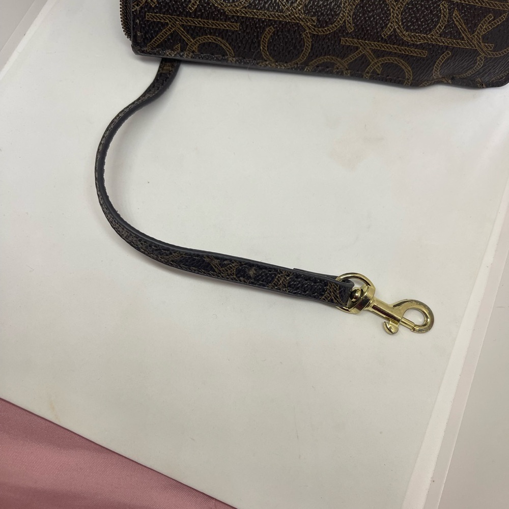 Calvin‎ Klein Black and Brown Monogram Clutch - Picture 7 of 7